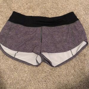 lululemon Speed Up Short 2.5” - grey and black